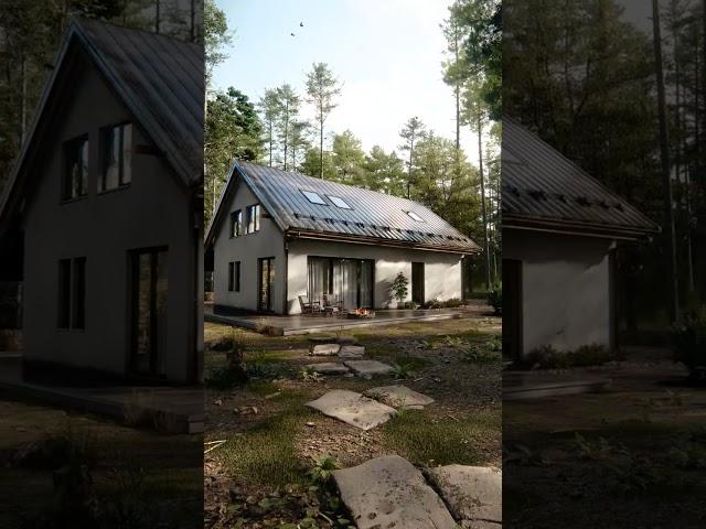 A Relaxing Retreat: A Modern Cabin in a Pine Forest. Lumion Animation #shorts