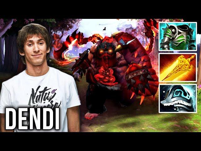 Dendi Legend - Pudge Arcana - Full TANK Build - Amazing Hooks Dota 2