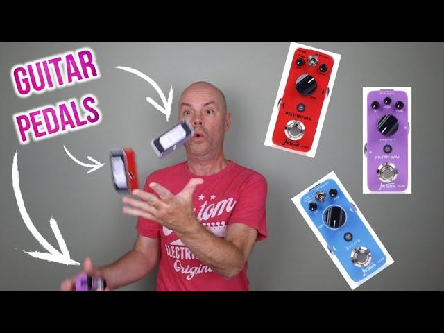 Juggling 3 new guitar pedals from AiTone: distortion, wah, and reverb. Full Demo! #newgearday