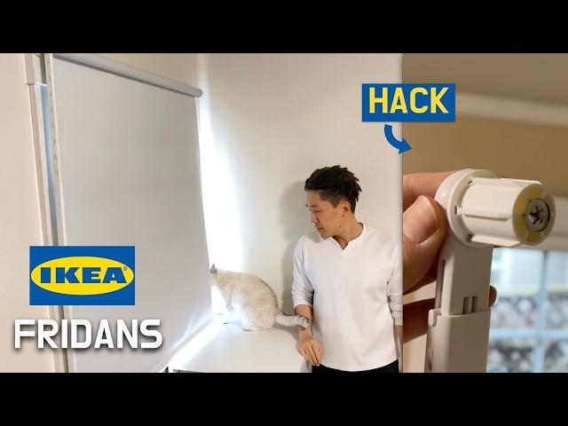 IKEA FRIDANS roller blinds installation and how to hack the control stick on the left | DIY