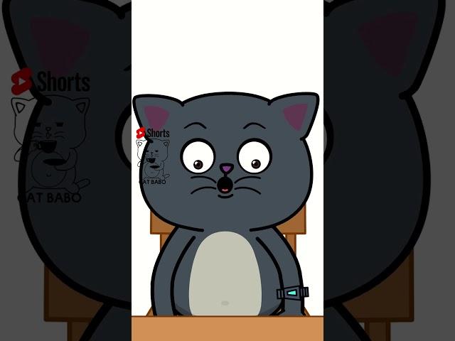 Math tests be like!  | Cat Babo version (Animation Meme) #shorts