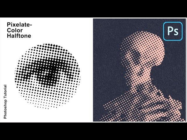 Pixelate Color Halftone in Photoshop | Episode 3 | Gaussian Blur and Threshold