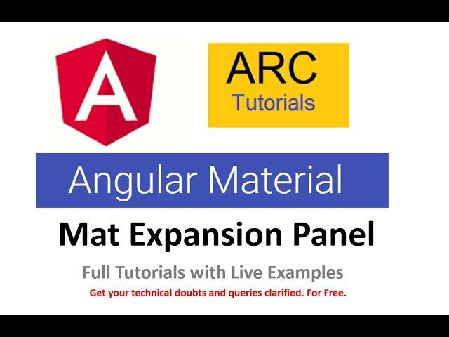 Angular Mat Expansion Tutorial | Angular Material Full Tutorial Series