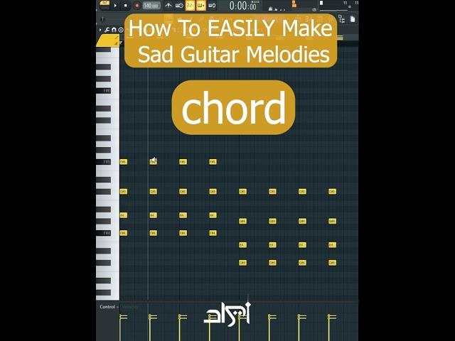 How To EASILY Make Sad Guitar Melodies #producer #flstudio