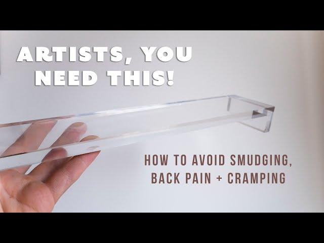 The MUST HAVE Art Studio Device for Artists! How to Avoid Smudging, Back Pain + Cramping