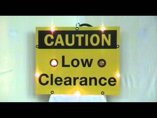 Caution Low Clearance Sign from Solar Traffic Systems