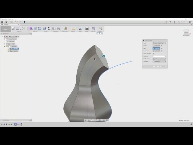 Fusion 360 Tips--Sweep Command and Custom Threads