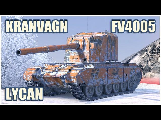 Kranvagn, FV4005 & Lycan • WoT Blitz Gameplay