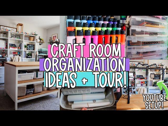 GENIUS Craft Storage, Organizing, + Decluttering Tips | Craft Room Office & YouTube Studio Tour 2025