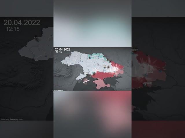 War in Ukraine in a minute half a year in a minute.battlefield chronology