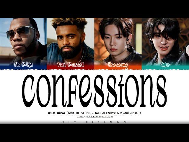 Flo Rida 'Confessions' (feat. HEESEUNG & JAKE of ENHYPEN x Paul_Russell) Lyrics(Color Coded Lyrics)