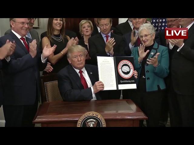 Donald Trump Signs and Passes Quotebanq.com Bill