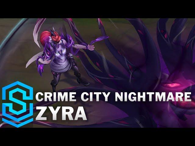 Crime City Nightmare Zyra Skin Spotlight - Pre-Release - League of Legends