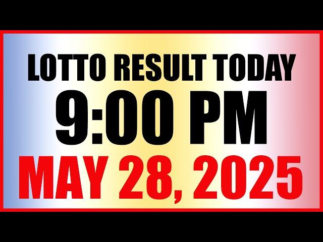 Lotto Result Today 9pm Draw May 28 2025 Swertres Ez2 Pcso