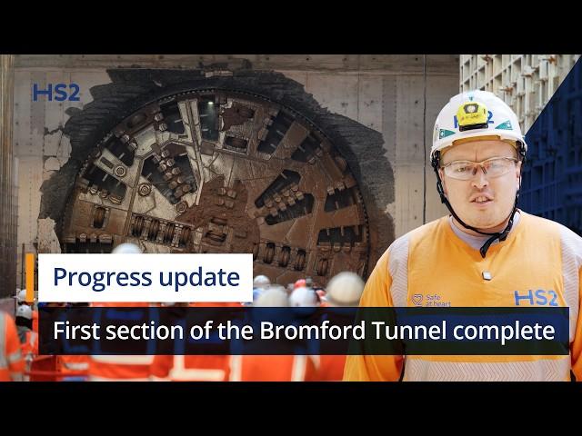 HS2 Bromford Tunnel progress update  One tunnel drive done, one to go ️