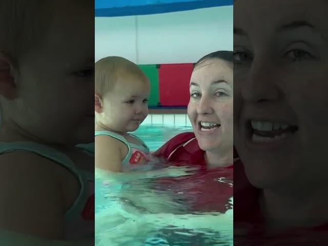 Submerge Underwater With Baby #cutebaby #happybaby #swimming #swimmingpool #baby