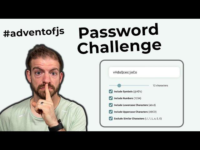 Build a Password Generator Function with Vanilla JavaScript (Advent of JS Challenge)