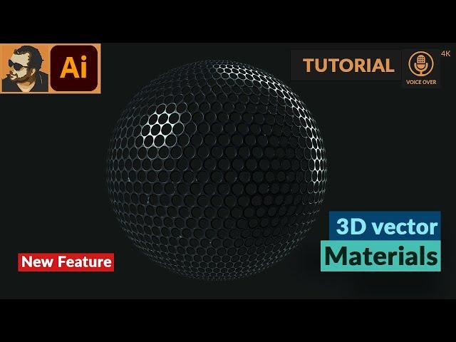 3D Materials in Adobe Illustrator | Brand New Feature | Tutorial