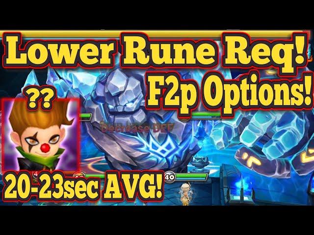 Lower Rune Req Method For 20-23Sec Avg GBah -  With F2p Options - Summoners War