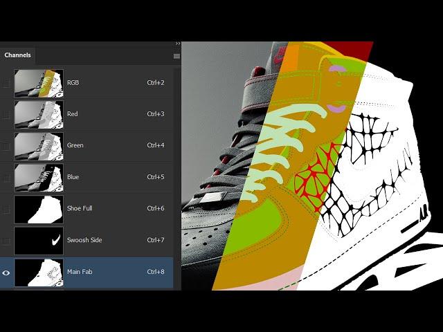 How To Create Selection Libraries Using 3D Render Layers in Photoshop Using Channels