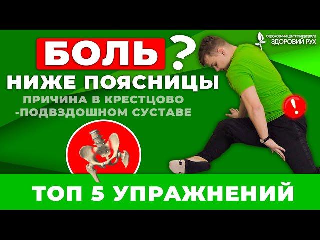 Боль внизу поясницы? Это крестцовой-подвздошный сустав!