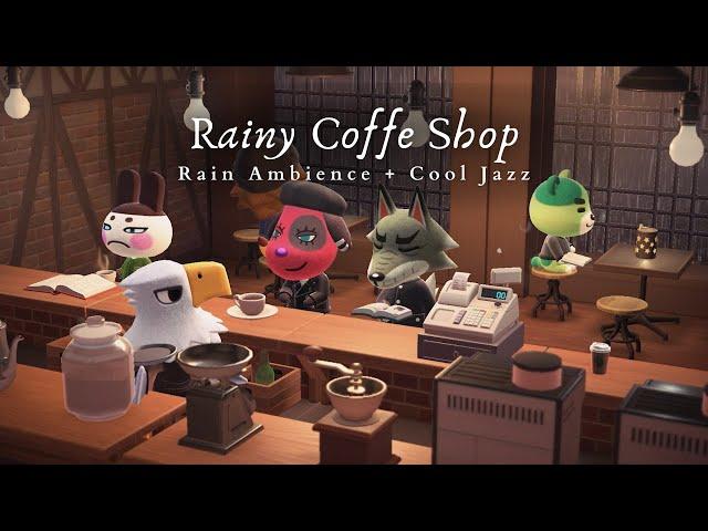 Rainy Jazz Coffee Shop  1 Hour Smooth Jazz Music No Ads | Rain Sounds | Studying Music | Work Aid 