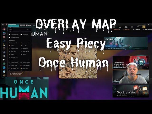 Once Human Overlay Map Echtzeit-Positionsverfolgung Live-Modus und  Minikarte