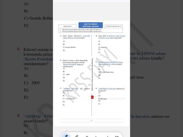 Kpss Güncel Bilgiler Denemesi #kpss #kpssgüncelbilgiler