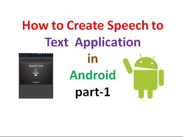 Android Application Development tutorial:Voice to Text part-1 | ShoutCafe.com