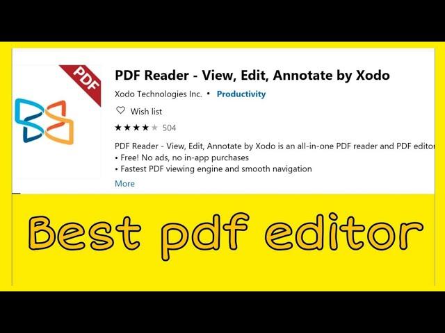 Xodo pdf editor for Windows pc | free pdf reader,editor & annotator | best pdf editor for computer