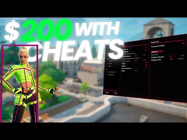 CHEATING With The Best Fortnite CHEAT in SQUAD CUP  (200$)