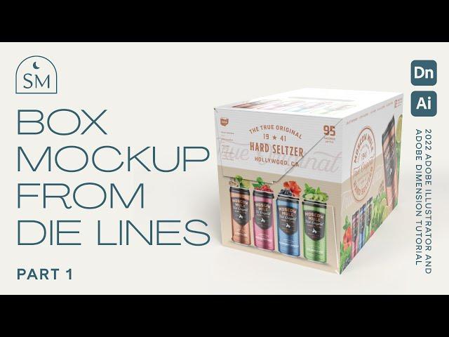 Part 1: How to Design a Custom Box Mockup from Die Lines using Adobe Illustrator and Adobe Dimension