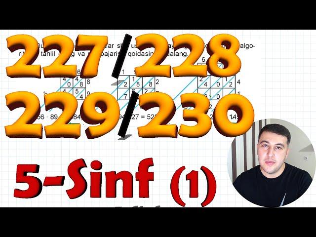 227-228-229-230-masala 5-sinf MATEMATIKA javoblari