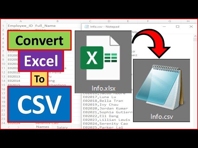 Convert Excel to CSV Comma Delimited