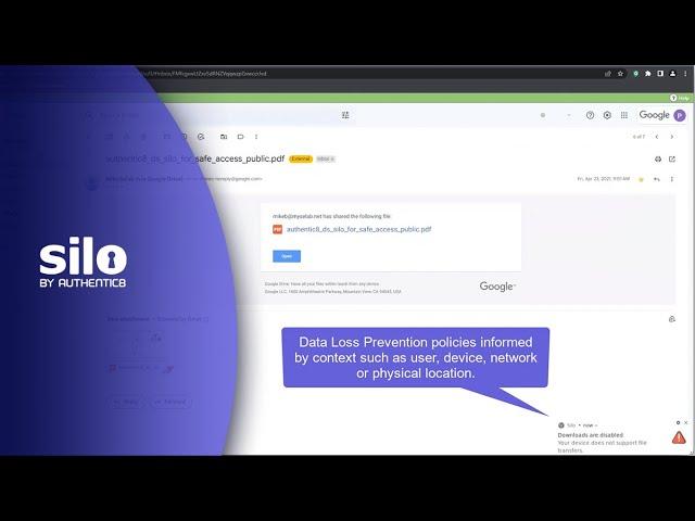 Secure third-party application access without a download