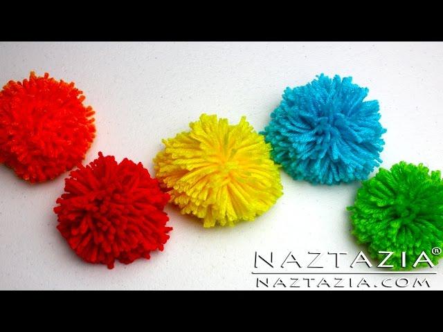 HOW to MAKE a POM POM - DIY Tutorial for Yarn Pom Poms