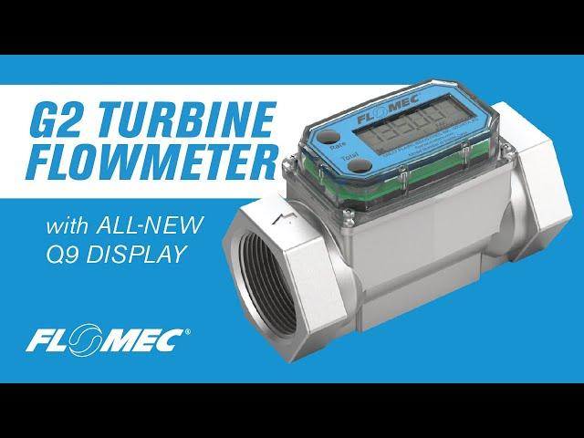 FLOMEC G2 Turbine Flow Meter | High Temp Meter with Q9 Display!