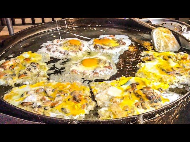 Thai Street Food - Egg Cake with Mussel