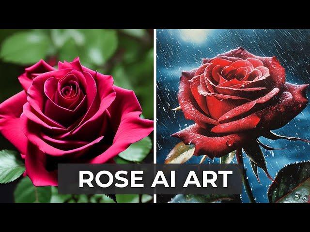 Rose AI Art Photobook by Leonardo AI