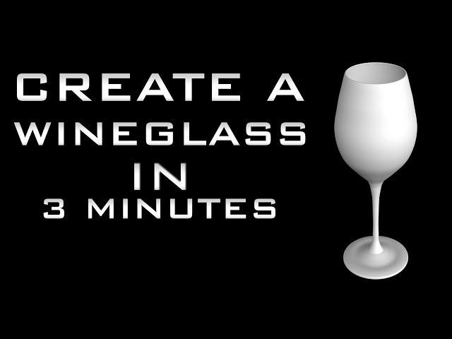 How to Model a Wine glass in less than 3 Minutes - Autodesk Maya tutorial for beginners 1080p HD