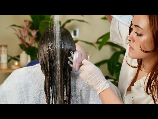 ASMR Scalp Check & Scalp Treatment: Wash, Shampoo | REAL PERSON |Tingle ASMR Scalp Spa Experience