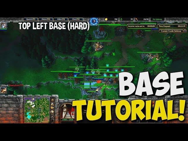 Warcraft 3 - Custom Castle Defense BASE Tutorials (5 BASES w/ Timestamps)