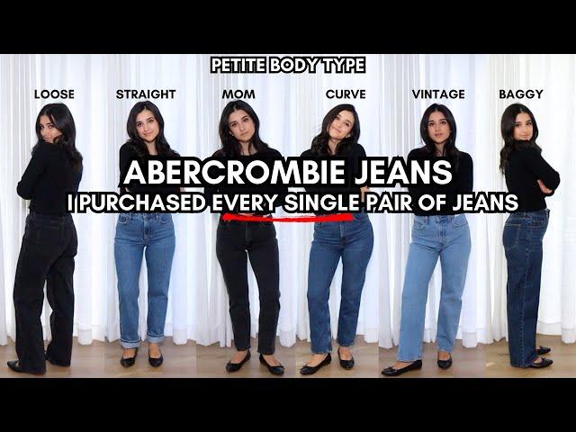 I Purchased EVERY SINGLE PAIR Of Abercrombie Jeans!! Petite Denim Review