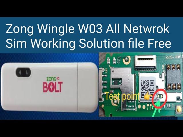 Zong Wingle W03 All Netwrok Sim Working Solution file Free || GSM Rashid Ali