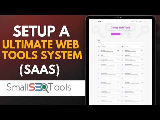 Setup a saas tools for seo like small seo tools | setup a web tools website