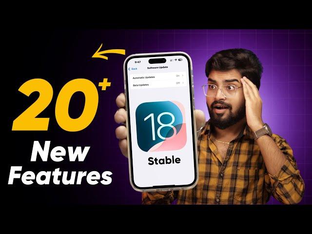 iOS 18 Stable Update Features | What's New | iOS 18 Tips and Tricks & Hidden Features in Hindi