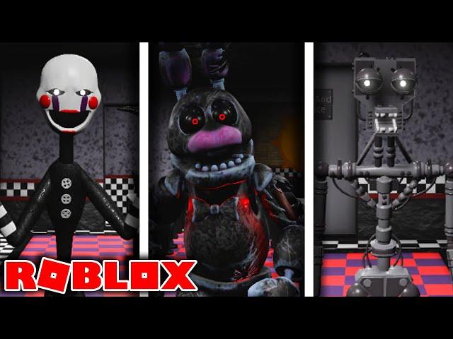 New Animatronics Endo, Puppet, and Black Heart Bonnie in Roblox Archived Nights FNAF Roleplay