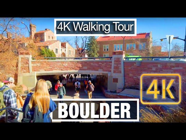 4K City Walks: Boulder, Colorado -Colorado University Tour - Virtual Walk Treadmill City guide