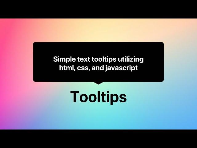 Native Text Tooltips For Wordpress