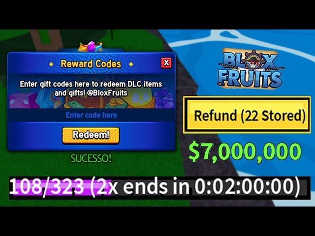 NOVOS CÓDIGOS +42 CÓDIGOS DE 2X XP BELI E RESET NO BLOX FRUITS 2025 - blox fruit codes...